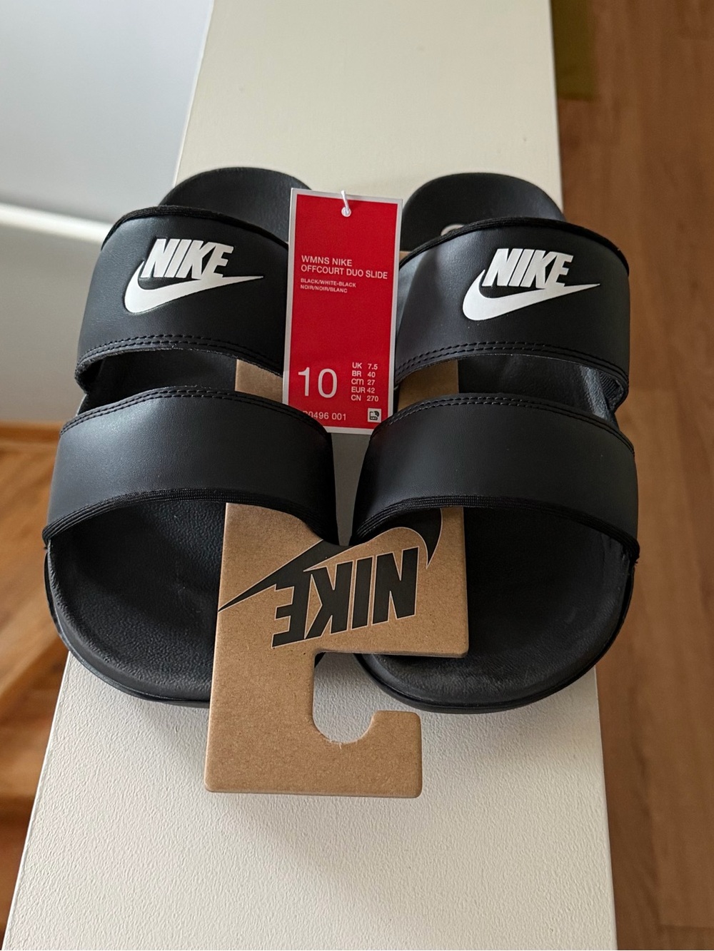 Brand new “Nike”(off court duo slide)slippers for women.Size-10,color-black 🖤 - Picture 7 of 8